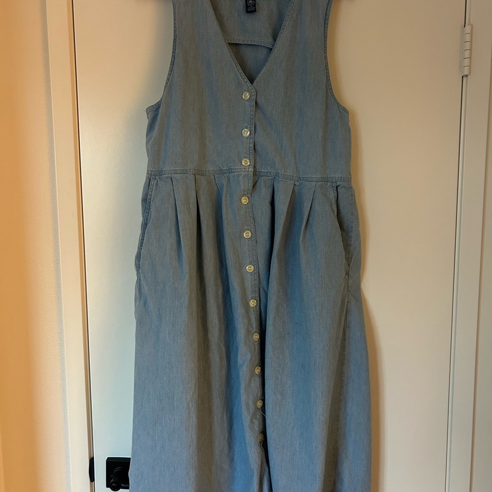 100% Cotton Vintage Sleeveless Denim Dress